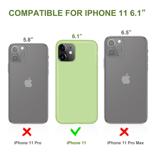 DTTO Compatible with iPhone 11 Case, [Romance Series] Full Covered Silicone Cover [Enhanced Camera and Screen Protection] with Honeycomb Grid Pattern Cushion for iPhone 11 6.1” 2019, Mint Green