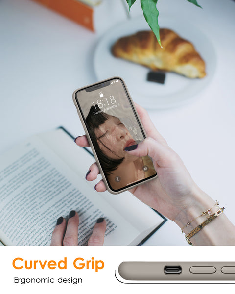 DTTO Compatible with iPhone XR Case, [Romance Series] Silicone Case with Hybrid Protection for iPhone XR 6.1 Inch - Black