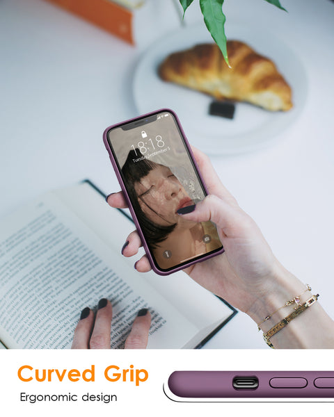 DTTO Compatible with iPhone XR Case, [Romance Series] Silicone Case with Hybrid Protection for iPhone XR 6.1 Inch - Black