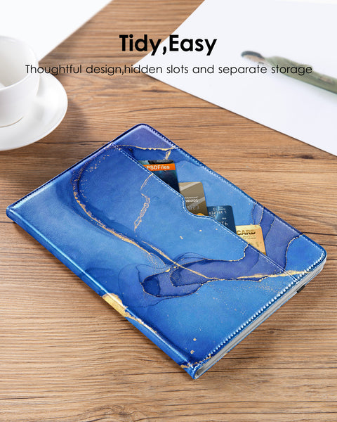 DTTO for iPad 9.7 Inch 5th/6th Generation 2018/2017 Case with Apple Pencil Holder, Premium Leather Folio Stand Cover Case for Apple iPad 9.7 inch, Also Fit iPad Pro 9.7/Air 2/Air - Black