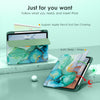 DTTOCASE for iPad Air Case 5th / 4th Generation 10.9 Inch (2022/2020),iPad Pro 11 Inch Case with Transparent Shockproof Back Cover[Built-in Pencil Holder,Auto Sleep/Wake,Camera Protection]-Blue Purple