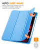 DTTO Case for iPad Pro 11 inch 4th/3rd/2nd/1st Generation 2022/2021/2020/2018, Slim Trifold Stand Soft TPU Back Cover with Built-in Pencil Holder,Also Fit iPad Air 5/4, [Auto Sleep/Wake],Navy Blue