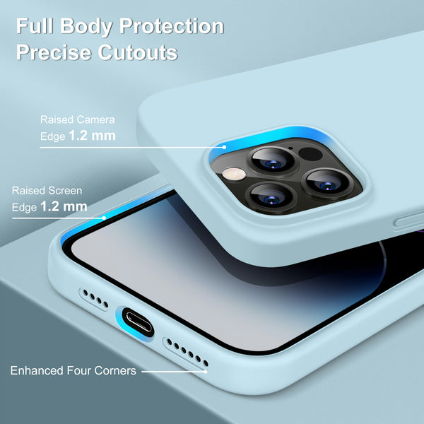 DTTO Compatible with iPhone 14 Pro Max Case, Ultra Slim Soft Premium Liquid Silicone [Military Grade Drop Protection] Full-Body Protective Bumper Phone Case for iPhone 14 Pro Max 6.7"(2022)- Orange