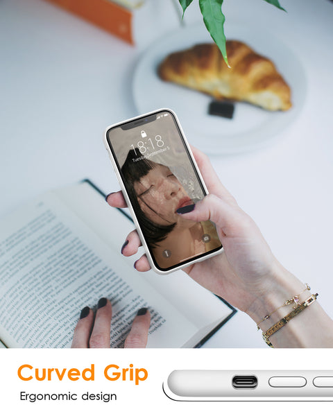 DTTO Compatible with iPhone XR Case, [Romance Series] Silicone Case with Hybrid Protection for iPhone XR 6.1 Inch - Black