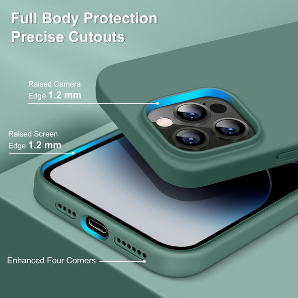 DTTO Compatible with iPhone 14 Pro Max Case, Ultra Slim Soft Premium Liquid Silicone [Military Grade Drop Protection] Full-Body Protective Bumper Phone Case for iPhone 14 Pro Max 6.7"(2022)- Orange