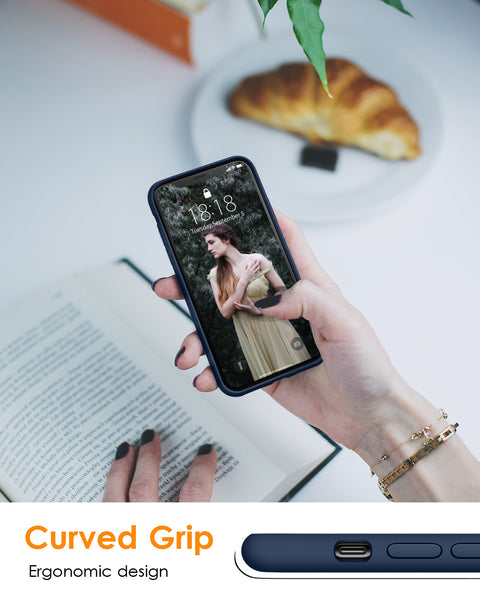 DTTO Compatible with iPhone XR Case, [Romance Series] Silicone Case with Hybrid Protection for iPhone XR 6.1 Inch - Black