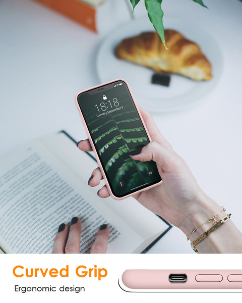 DTTO Compatible with iPhone XR Case, [Romance Series] Silicone Case with Hybrid Protection for iPhone XR 6.1 Inch - Black