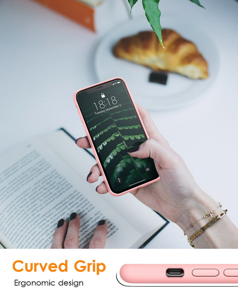 DTTO Compatible with iPhone XR Case, [Romance Series] Silicone Case with Hybrid Protection for iPhone XR 6.1 Inch - Black