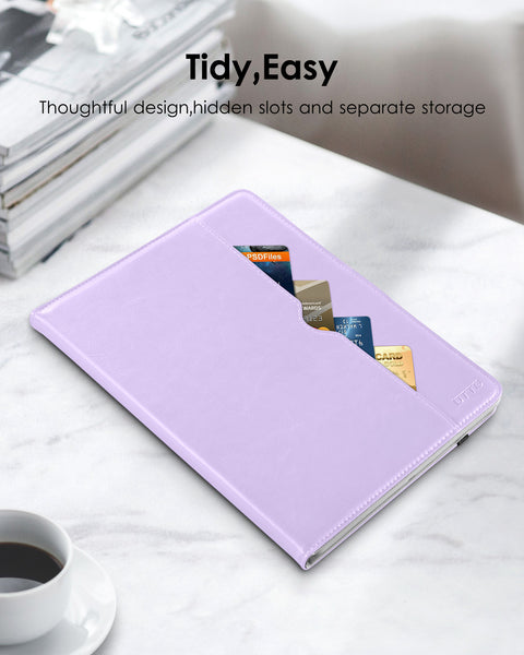 DTTO iPad Mini 1 2 3 Case, Premium Leather Folio Stand Cover Case with Multi-Angle Viewing and Auto Wake-Sleep Function, Front Pocket for Apple iPad Mini 1/Mini 2/Mini 3 - Brown