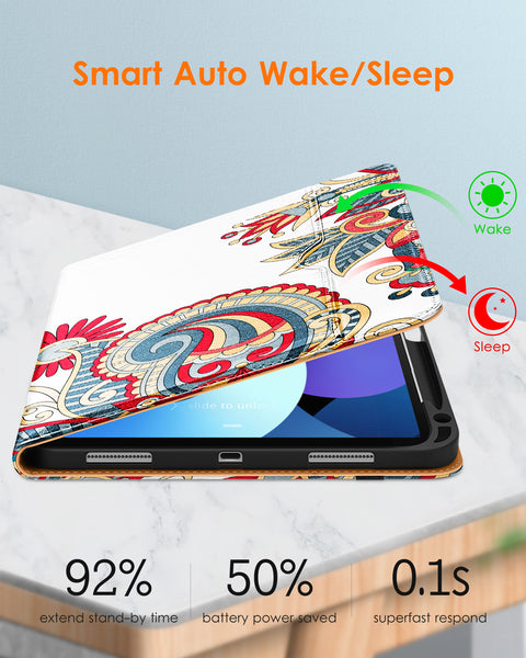 DTTO iPad Air 5th Generation Case (2022) / iPad Air 4th Generation Case (2020) 10.9 Inch, Premium Leather Business Folio Stand Cover with Pencil Holder [2nd Pencil Charging] for iPad Air 5/4, Brown