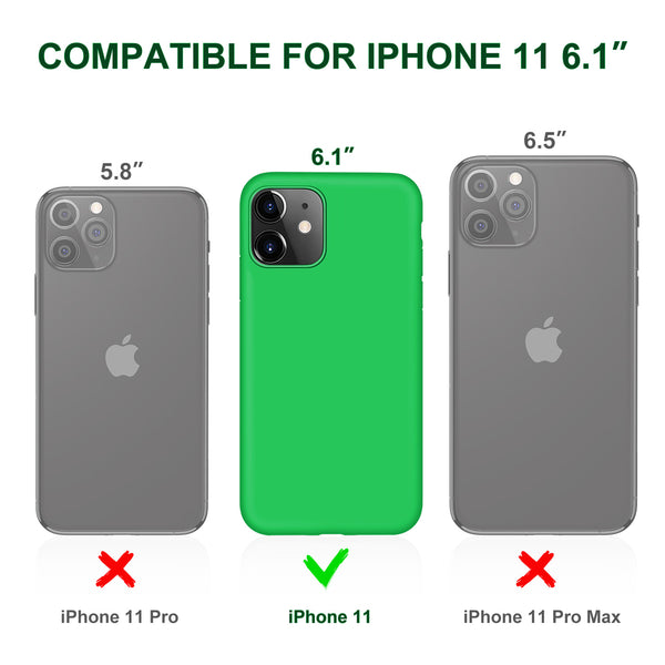 DTTO Compatible with iPhone 11 Case, [Romance Series] Full Covered Silicone Cover [Enhanced Camera and Screen Protection] with Honeycomb Grid Pattern Cushion for iPhone 11 6.1” 2019, Mint Green