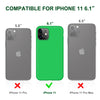 DTTO Compatible with iPhone 11 Case, [Romance Series] Full Covered Silicone Cover [Enhanced Camera and Screen Protection] with Honeycomb Grid Pattern Cushion for iPhone 11 6.1” 2019, Mint Green