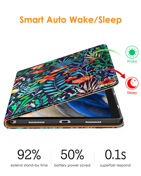 DTTO for Samsung Galaxy Tab A8 10.5 inch Case 2022, Premium Leather Business Folio Stand Cover with Built-in Hand Strap for Samsung Galaxy Tab A8 10.5’’ 2022 Model [SM-X200/X205/X207], Black