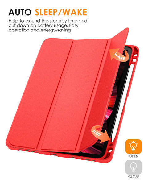 DTTOCASE iPad Pro 11 inch Case, Soft Smart Cover with Pencil Holder for iPad Pro 11-inch 4th/3rd/2nd/1st Generation (2022/2021/2020/2018 Released)，Auto Sleep/Wake, Midnight Blue