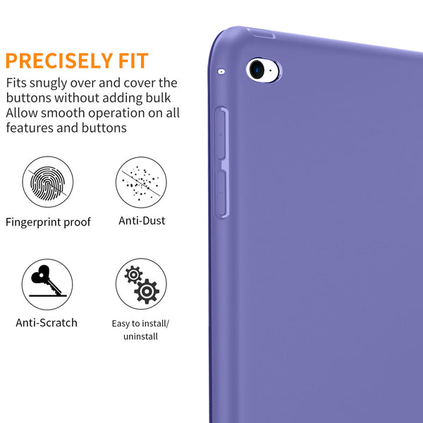 DTTO Case for iPad Mini 4,(Not Compatible with Mini 5th Generation 2019) Ultra Slim Lightweight Smart Case Trifold Stand with Flexible Soft TPU Back Cover for iPad mini4[Auto Sleep/Wake],Navy Blue