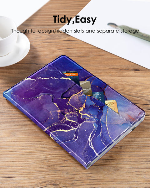 DTTO for iPad 9.7 Inch 5th/6th Generation 2018/2017 Case with Apple Pencil Holder, Premium Leather Folio Stand Cover Case for Apple iPad 9.7 inch, Also Fit iPad Pro 9.7/Air 2/Air - Black