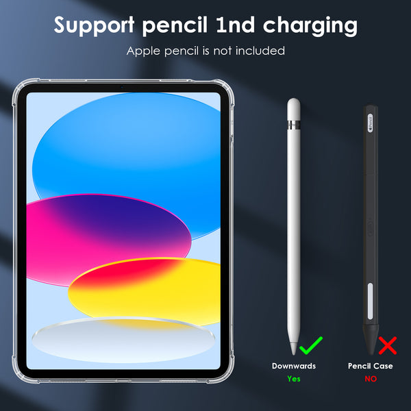 DTTO Clear Case for iPad 10th Generation 2022 - [Yellowing Resistant] Slim Lightweight Transparent Soft Cover for iPad 10.9 Inch, Clear