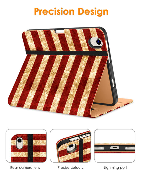 DTTO New iPad Mini 6th Generation Case 8.3 Inch 2021, Premium Leather Business Folio Stand Cover with Built-in Apple Pencil Holder-Auto Wake/Sleep and Multiple Viewing Angles-Black