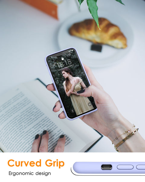 DTTO Compatible with iPhone XR Case, [Romance Series] Silicone Case with Hybrid Protection for iPhone XR 6.1 Inch - Black