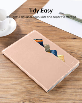 DTTO for iPad 9.7 Inch 5th/6th Generation 2018/2017 Case with Apple Pencil Holder, Premium Leather Folio Stand Cover Case for Apple iPad 9.7 inch, Also Fit iPad Pro 9.7/Air 2/Air - Black