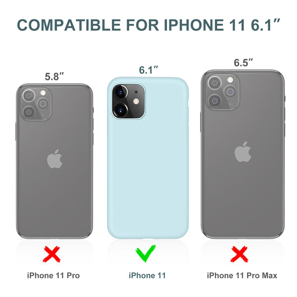 DTTO Compatible with iPhone 11 Case, [Romance Series] Full Covered Silicone Cover [Enhanced Camera and Screen Protection] with Honeycomb Grid Pattern Cushion for iPhone 11 6.1” 2019, Mint Green