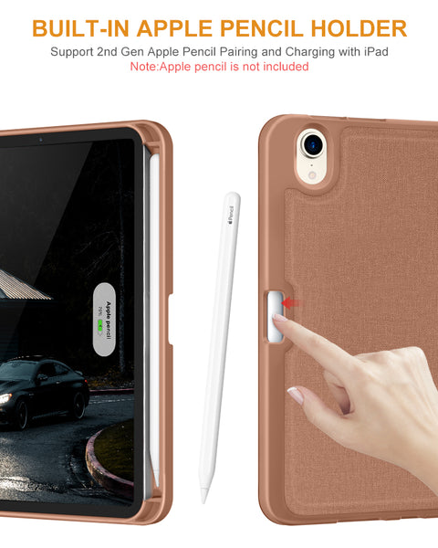 DTTO Case for iPad Mini 6th Gen 8.3 Inch 2021 with Pencil Holder, Multi - Angle Magnetic Standing Cover with TPU Back Shell [Auto Wake/Sleep], Black