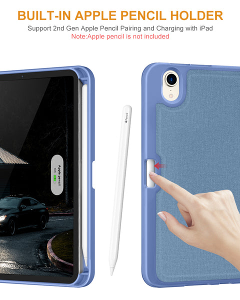 DTTO Case for iPad Mini 6th Gen 8.3 Inch 2021 with Pencil Holder, Multi - Angle Magnetic Standing Cover with TPU Back Shell [Auto Wake/Sleep], Black