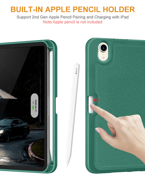 DTTO Case for iPad Mini 6th Gen 8.3 Inch 2021 with Pencil Holder, Multi - Angle Magnetic Standing Cover with TPU Back Shell [Auto Wake/Sleep], Black