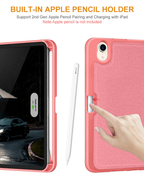 DTTO Case for iPad Mini 6th Gen 8.3 Inch 2021 with Pencil Holder, Multi - Angle Magnetic Standing Cover with TPU Back Shell [Auto Wake/Sleep], Black