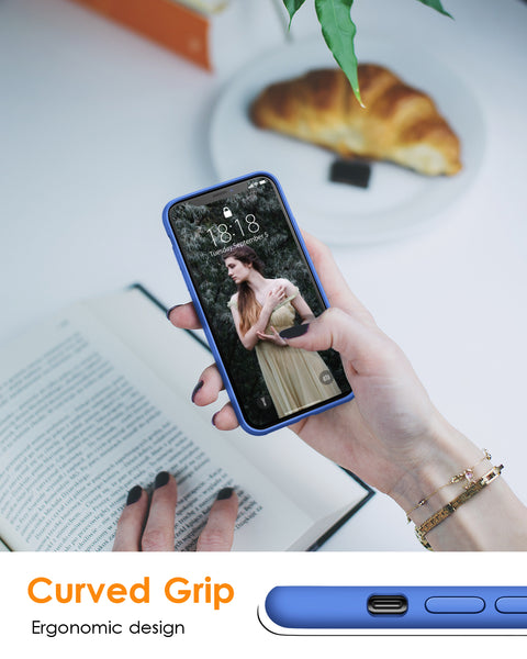 DTTO Compatible with iPhone XR Case, [Romance Series] Silicone Case with Hybrid Protection for iPhone XR 6.1 Inch - Black