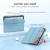 DTTOCASE for iPad Air Case 5th / 4th Generation 10.9 Inch (2022/2020),iPad Pro 11 Inch Case with Transparent Shockproof Back Cover[Built-in Pencil Holder,Auto Sleep/Wake,Camera Protection]-Blue Purple