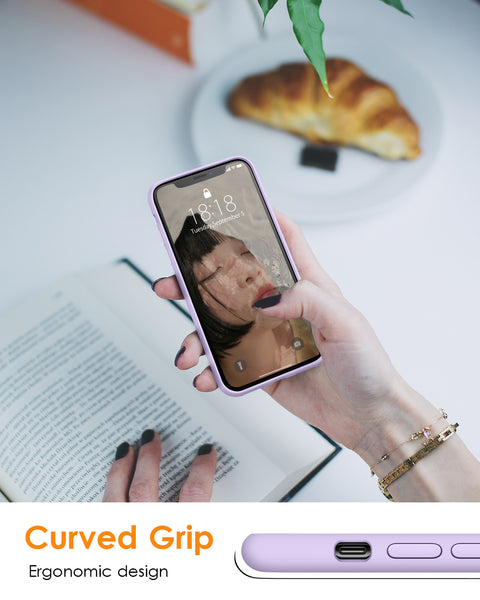 DTTO Compatible with iPhone XR Case, [Romance Series] Silicone Case with Hybrid Protection for iPhone XR 6.1 Inch - Black