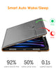 DTTO iPad Pro 12.9 6th / 5th / 4th / 3rd Generation Case 2022/2021/2020/2018, Premium Leather Folio Stand Cover with Built-in Apple Pencil Holder -Auto Wake/Sleep and Multi Viewing Angles,Brown