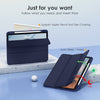 DTTOCASE for iPad Air Case 5th / 4th Generation 10.9 Inch (2022/2020),iPad Pro 11 Inch Case with Transparent Shockproof Back Cover[Built-in Pencil Holder,Auto Sleep/Wake,Camera Protection]-Blue Purple