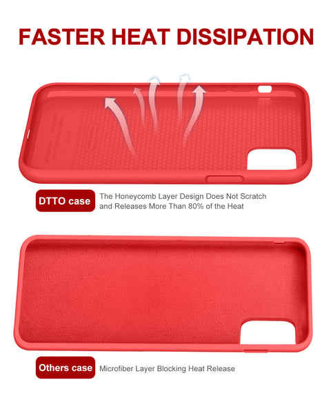 DTTO Compatible with iPhone 11 Case, [Romance Series] Full Covered Silicone Cover [Enhanced Camera and Screen Protection] with Honeycomb Grid Pattern Cushion for iPhone 11 6.1” 2019, Mint Green