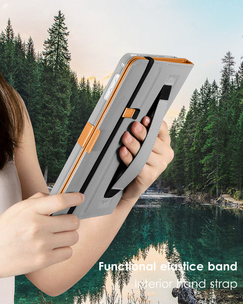 DTTO for iPad 9.7 Inch 5th/6th Generation 2018/2017 Case with Apple Pencil Holder, Premium Leather Folio Stand Cover Case for Apple iPad 9.7 inch, Also Fit iPad Pro 9.7/Air 2/Air - Black