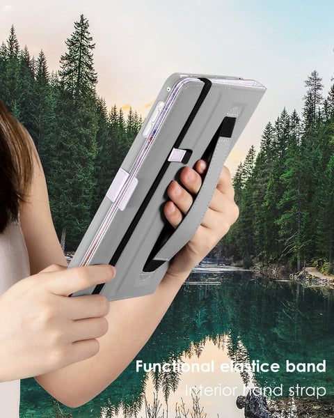 DTTO for iPad 9.7 Inch 5th/6th Generation 2018/2017 Case with Apple Pencil Holder, Premium Leather Folio Stand Cover Case for Apple iPad 9.7 inch, Also Fit iPad Pro 9.7/Air 2/Air - Black