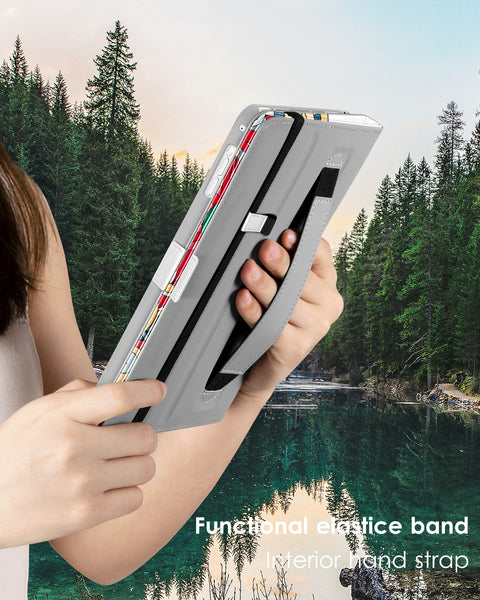 DTTO for iPad 9.7 Inch 5th/6th Generation 2018/2017 Case with Apple Pencil Holder, Premium Leather Folio Stand Cover Case for Apple iPad 9.7 inch, Also Fit iPad Pro 9.7/Air 2/Air - Black