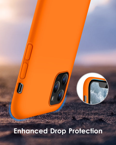 DTTO Compatible with iPhone 11 Pro Case, [Romance Series] Full Covered Silicone Cover [Enhanced Camera and Screen Protection] with Honeycomb Grid Cushion for iPhone 11 Pro 5.8" 2019, American Red