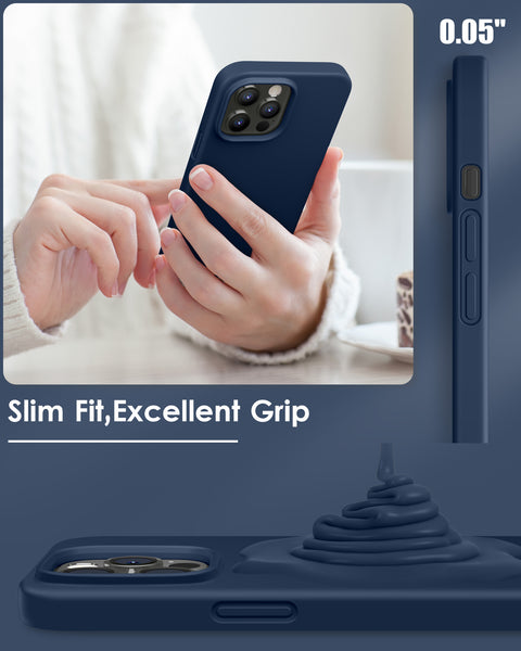 DTTO Compatible with iPhone 14 Pro Max Case, Ultra Slim Soft Premium Liquid Silicone [Military Grade Drop Protection] Full-Body Protective Bumper Phone Case for iPhone 14 Pro Max 6.7"(2022)- Orange