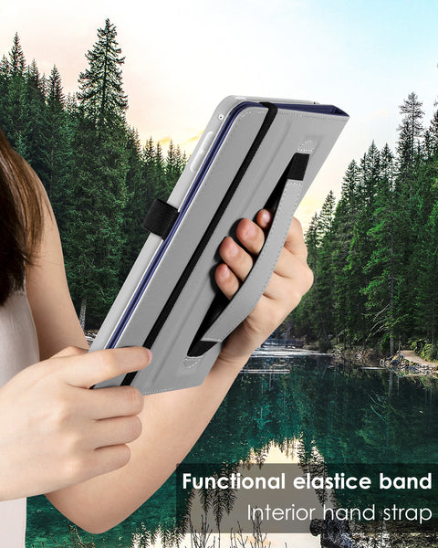 DTTO iPad Mini 4 Case, Premium Leather Folio Stand Cover Case with Multi-Angle Viewing and Auto Wake-Sleep Function, Front Pocket for Apple iPad Mini 4 - Brown