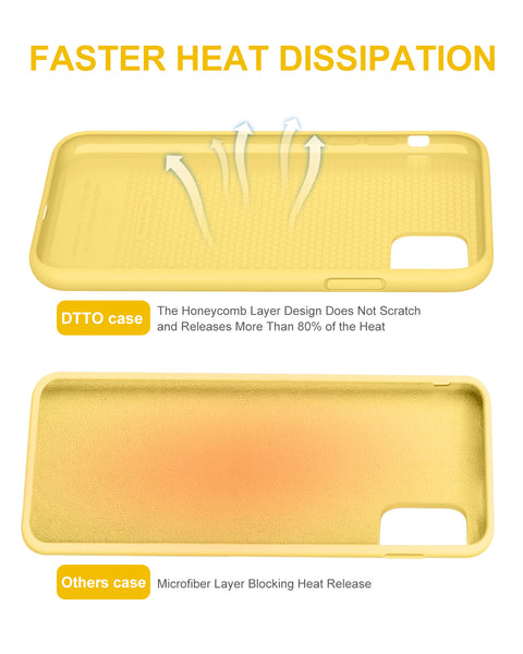 DTTO Compatible with iPhone 11 Case, [Romance Series] Full Covered Silicone Cover [Enhanced Camera and Screen Protection] with Honeycomb Grid Pattern Cushion for iPhone 11 6.1” 2019, Mint Green