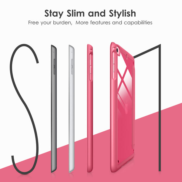 DTTOCASE Slim Clear Case for iPad Mini 4 5 3 2 1 (7.9 inch),TPU Shockproof Frame Cover[Support Auto Sleep/Wake] for iPad Mini 1st 2nd 3rd 4th 5th Generation - Rose Gold
