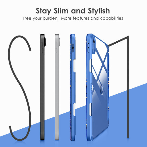 DTTOCASE iPad 10th Generation Case 2022, iPad 10.9 Inch Case with Clear Transparent Back and TPU Shockproof Frame Cover [Built-in Pencil Holder, Support Auto Sleep/Wake] -Watermelon