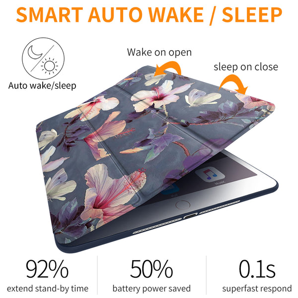 DTTO Case for iPad Mini 4,(Not Compatible with Mini 5th Generation 2019) Ultra Slim Lightweight Smart Case Trifold Stand with Flexible Soft TPU Back Cover for iPad mini4[Auto Sleep/Wake],Navy Blue