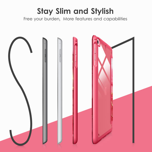 DTTOCASE Slim Clear Case for iPad Mini 4 5 3 2 1 (7.9 inch),TPU Shockproof Frame Cover[Support Auto Sleep/Wake] for iPad Mini 1st 2nd 3rd 4th 5th Generation - Rose Gold