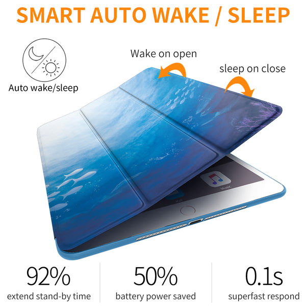 DTTO Case for iPad Mini 4,(Not Compatible with Mini 5th Generation 2019) Ultra Slim Lightweight Smart Case Trifold Stand with Flexible Soft TPU Back Cover for iPad mini4[Auto Sleep/Wake],Navy Blue