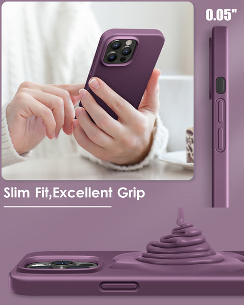 DTTO Compatible with iPhone 14 Pro Max Case, Ultra Slim Soft Premium Liquid Silicone [Military Grade Drop Protection] Full-Body Protective Bumper Phone Case for iPhone 14 Pro Max 6.7"(2022)- Orange