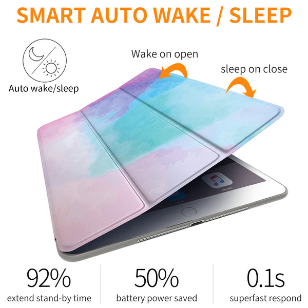 DTTO Case for iPad Mini 4,(Not Compatible with Mini 5th Generation 2019) Ultra Slim Lightweight Smart Case Trifold Stand with Flexible Soft TPU Back Cover for iPad mini4[Auto Sleep/Wake],Navy Blue