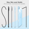 DTTOCASE iPad Pro 12.9 Case 6th / 5th / 4th / 3rd Generation 2022/2021 / 2020/2018,12.9 inch Clear Back Cover[Built-in Pencil Holder,Auto Sleep/Wake,Camera Protection] for iPad Pro-Blue Purple